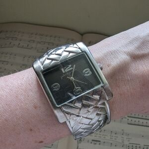 Silvetone Braided Style  Bangle Watch Jules And James